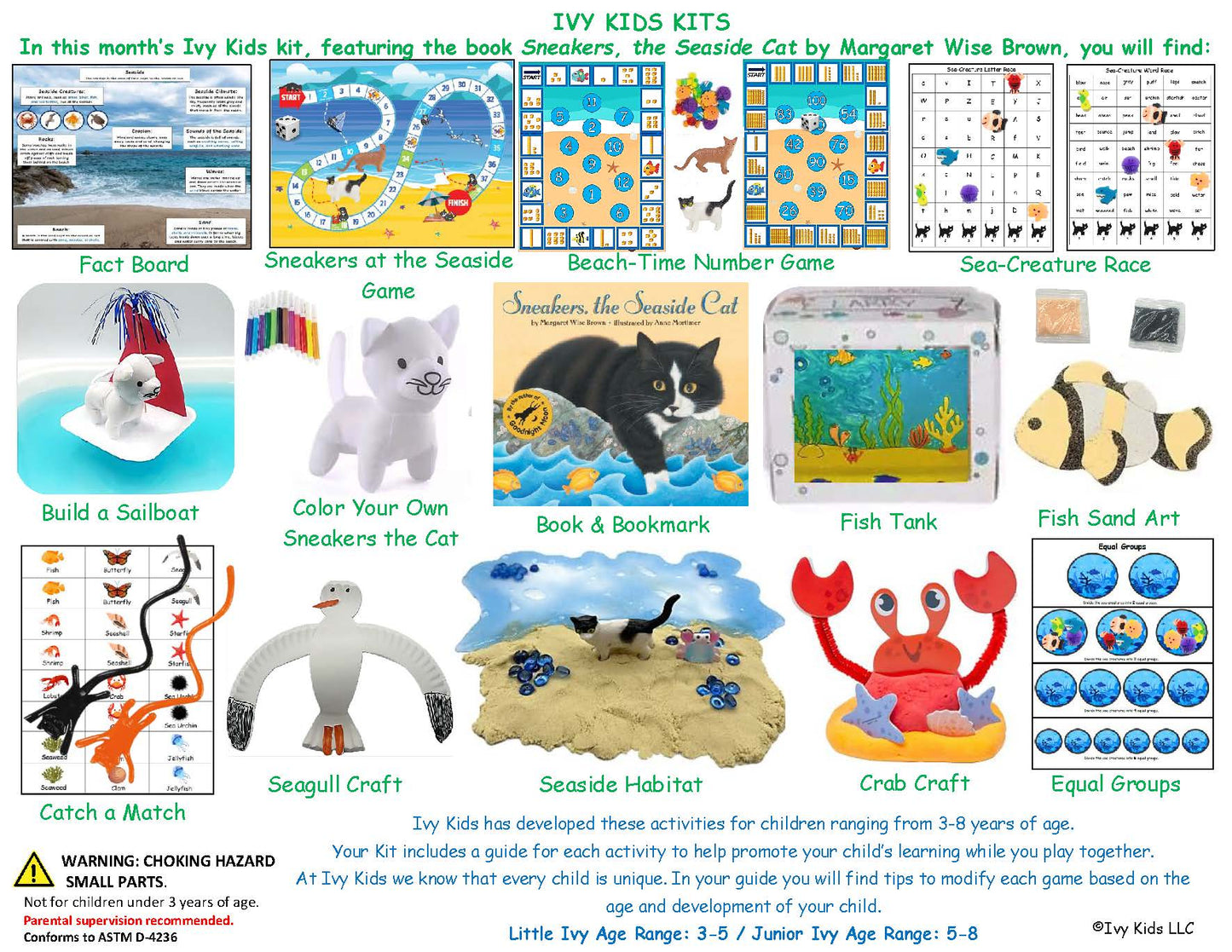 Ivy Kids Kit - Sneakers the Seaside Cat