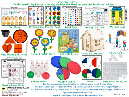Activities inspired by the book Full House. Fraction Fun and STEM