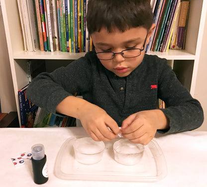 Ice and Salt Experiment with Watercolors