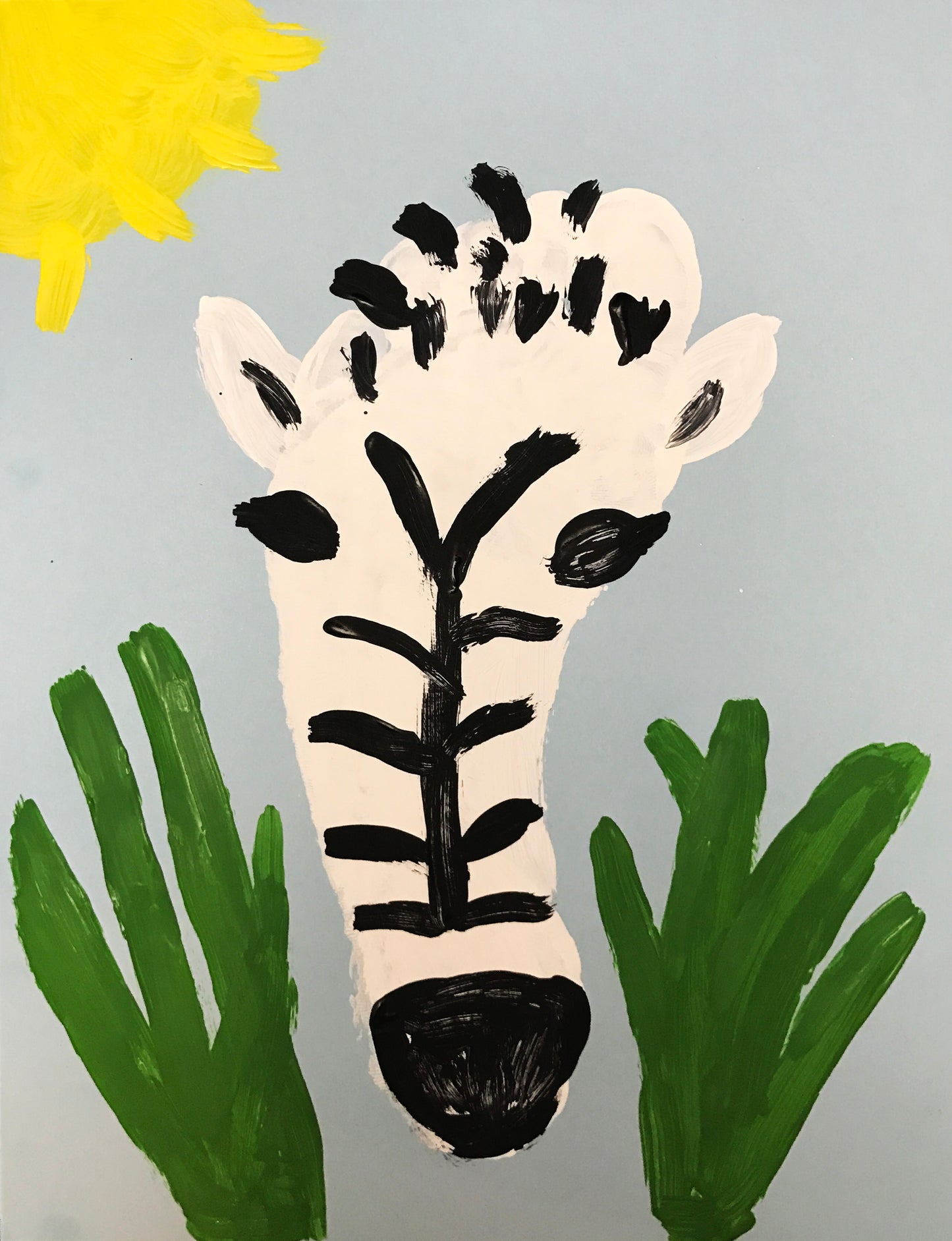 Zebra Footprint Art Project