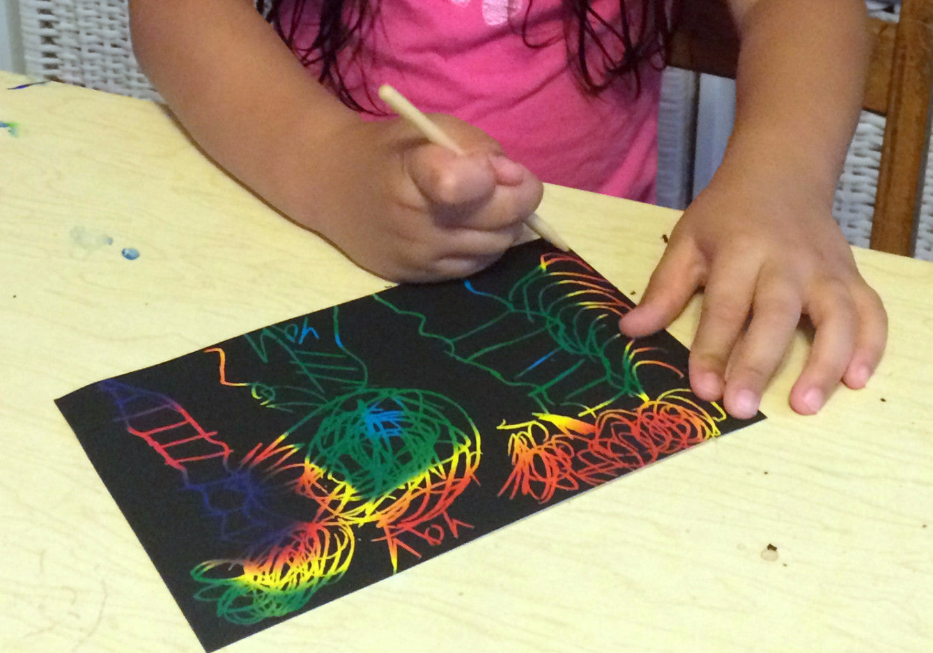Art Activity Night Sky Scratch Art- Inspired by The Very Lonely Firefly by Eric Carle