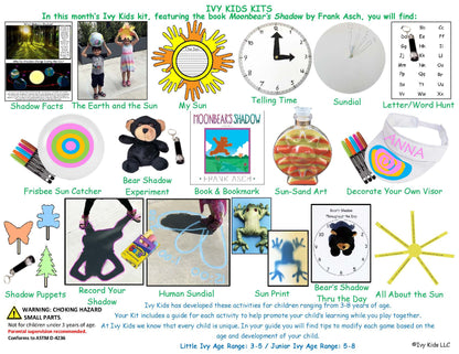 STEAM kids activities exploring shadows, light, the sun, earth