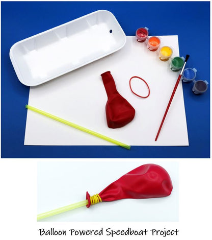 Balloon powered boat kids project