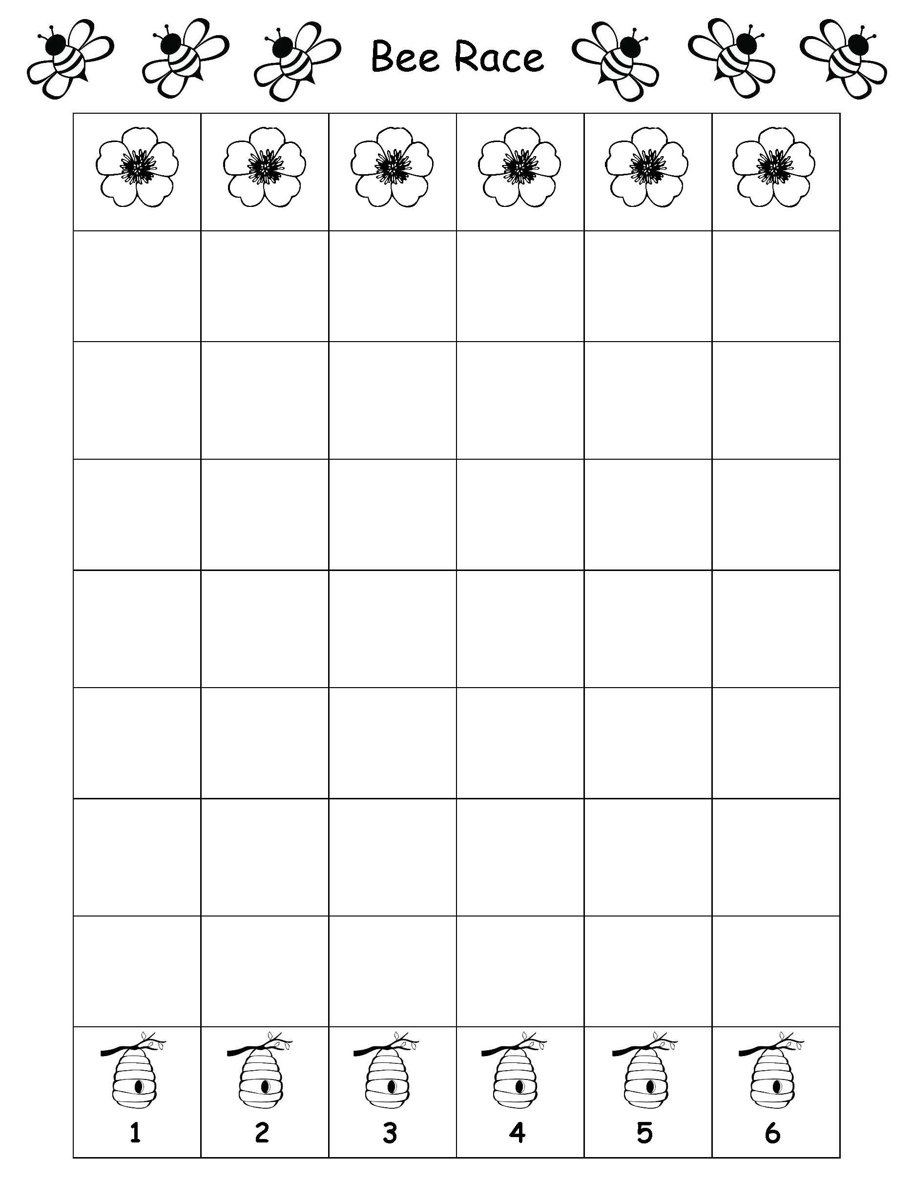 Bee Race math game