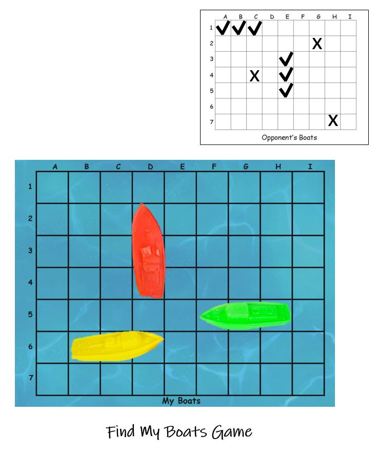 Find My Boats Grid Game