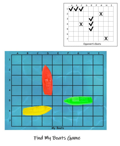 Find My Boats Grid Game